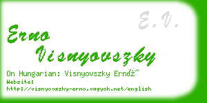 erno visnyovszky business card
